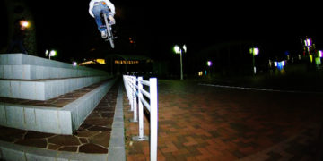 Over a rail